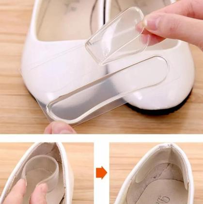 Imagem de Protetor Calcanhar Em Gel Ajuste Sapato Evita Calos Transparente One Size 1 Par