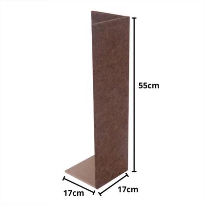 Imagem de Protetor Canto Sofá e Cama Box AntiArranhão MDF com Carpete Kit 2 Chocolate