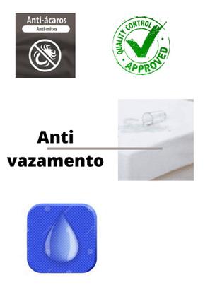 Imagem de Protetor Capa Colchão Caixa/casca de Ovo - Impermeável - 6 cm alt. Ziper Marron