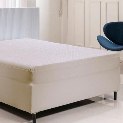 Imagem de Protetor Capa De Colchão Impermeável Para Box Conjugado Casal Bege