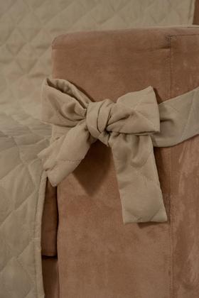 Imagem de Protetor Capa De Sofá Kit 2 E 3 Lugares Com Laço Bege