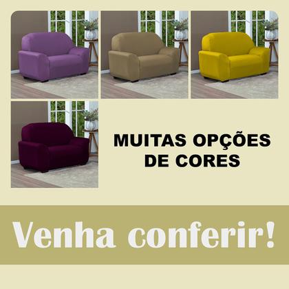 Imagem de Protetor Capa De Sofá Lisa Avulsa 2 Lugares Preto