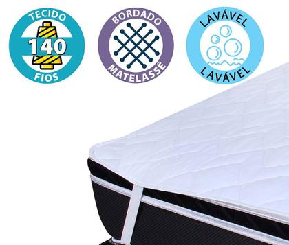 Imagem de Protetor Capa Para Colchão Solteiro 78x188 Impermeável 100% Algodão - BF Colchões