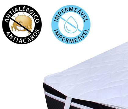 Imagem de Protetor Capa Para Colchão Solteiro 78x188 Impermeável 100% Algodão - BF Colchões