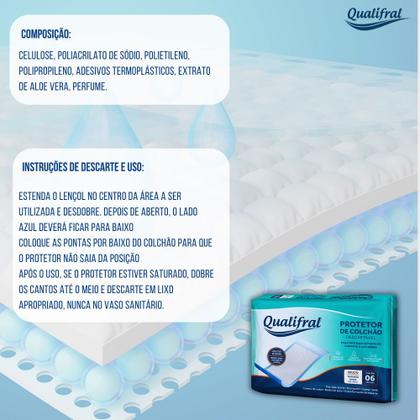 Imagem de Protetor Colchão Descartável Qualifral 6 Unidades