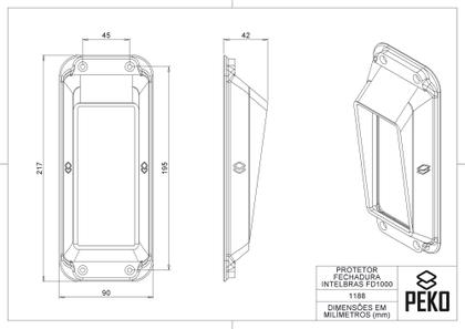 Imagem de Protetor Compativel Com Fechadura Digital Intelbras Fd1000