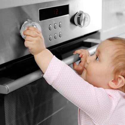 Imagem de Protetor De Botão Para Fogão Cozinha Tampa Protetora Trava Infantil Criança Proteção Forno Gás
