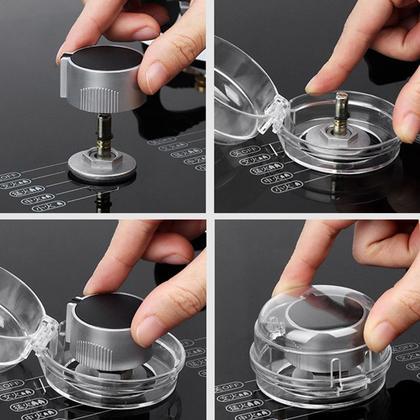 Imagem de Protetor De Botão Para Fogão Cozinha Tampa Protetora Trava Infantil Criança Proteção Forno Gás