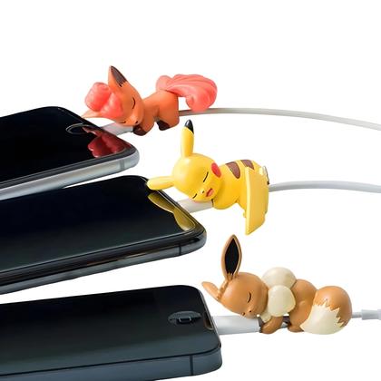 Imagem de Protetor De Cabo De Carregamento Kawaii Anime Pokemon Pikachu Eevee Meowth Vulpix MINISO