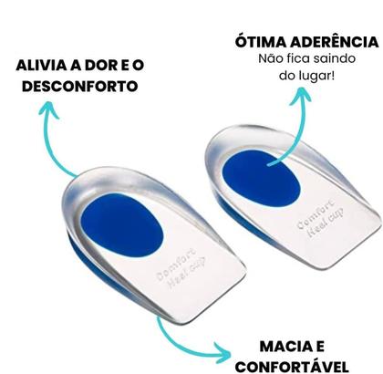 Imagem de Protetor De Calcanhar Calcanheira Meia Palmilha Silicone Gel Par Anti Impacto