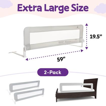 Imagem de Protetor de Cama ComfyBumpy Extra Longo - Cinza XL - Pacote com 2