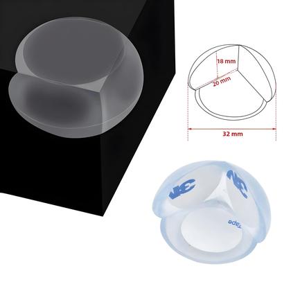 Imagem de Protetor de Canto de Mesa para Bebê - Silicone Macio e Transparente - Anti-Colisão