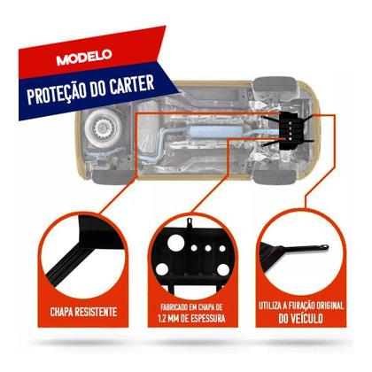 Imagem de Protetor de Carter Completo Nissan Sentra 2023 Em Diante Com Parafusos Fixadores