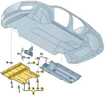 Imagem de Protetor De Carter Motor Audi Q3 1.4 E 2.0 Tfsi 2011 À 2019