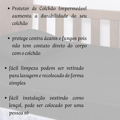 Imagem de Protetor de Colchão Berço Impermeavel Infantil com elástico Cores Suaves Protege 