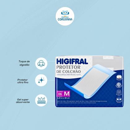 Imagem de Protetor de Colchão Descartável Higifral M-6 unidades