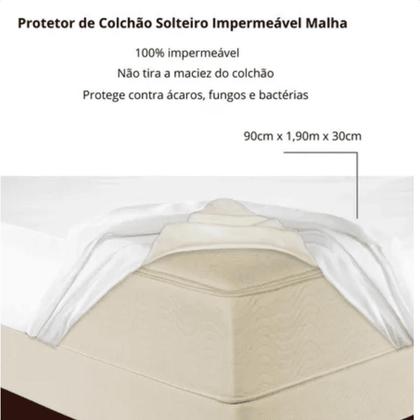 Imagem de Protetor De Colchão Impermeável Kacyumara 90X190 Solteiro
