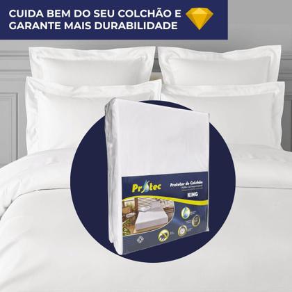 Imagem de Protetor De Colchão Impermeável King Com Elástico Protec Capa Protetora Antialérgica