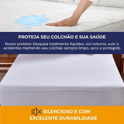 Imagem de Protetor De Colchão Impermeável King Com Elástico Protec Capa Protetora Antialérgica