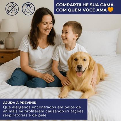 Imagem de Protetor De Colchão Impermeável King Com Elástico Protec Capa Protetora Antialérgica