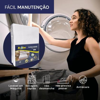 Imagem de Protetor De Colchão Impermeável King Com Elástico Protec Capa Protetora Antialérgica