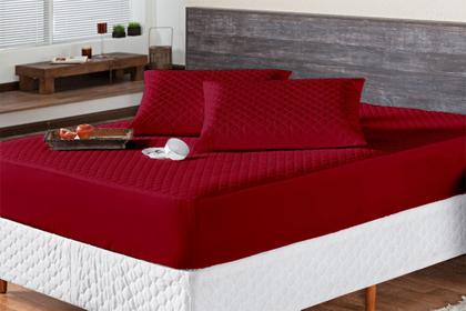 Imagem de Protetor de Colchão Impermeável Matelado Branco para Cama Casal Box Microfibra  Envio Imediato