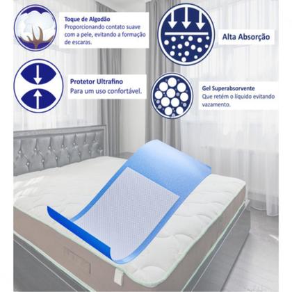 Imagem de Protetor de Colchão Lençol Absorvente Higifral Tamanho G com 5 unidades