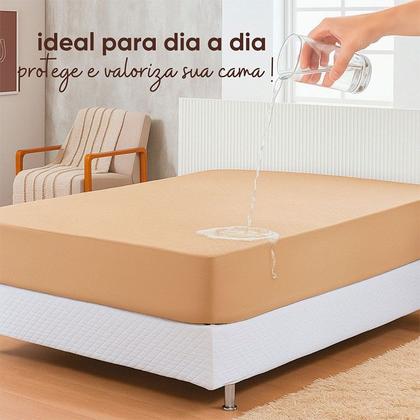 Imagem de Protetor De Colchão Solteirão King Cama Viúva Impermeável 1,08m