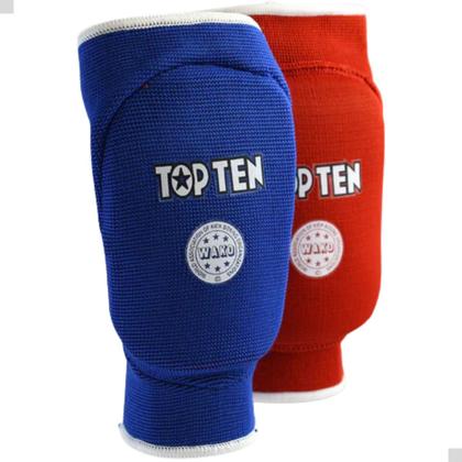 Imagem de Protetor de Cotovelo / Cotoveleira dupla face Vermelho e Azul para Kickboxing WAKO - Top Ten