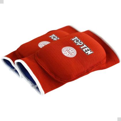 Imagem de Protetor de Cotovelo / Cotoveleira dupla face Vermelho e Azul para Kickboxing WAKO - Top Ten