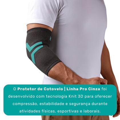 Imagem de Protetor de Cotovelo Linha Pro Cinza N1