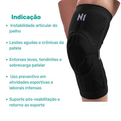 Imagem de Protetor de Joelho Linha Pro Preto N1