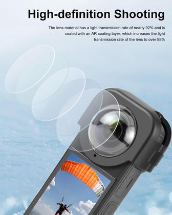 Imagem de Protetor de lente PULUZ para Insta360 X4 à prova d'água e anti-arranhões