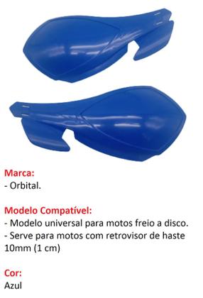 Imagem de Protetor De Mão Para Moto Ou Bike Universal Azul