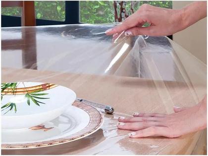 Imagem de Protetor de Mesa Quadrada 8 Lugares Transparente Impermeável