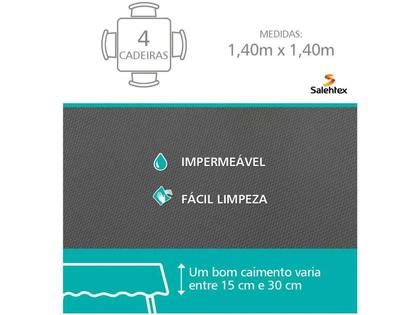 Imagem de Protetor de Mesa Quadrada 8 Lugares Transparente Impermeável