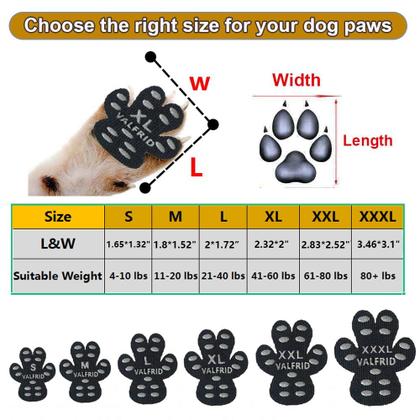 Imagem de Protetor de pata de cachorro VALFRID, alças antiderrapantes para pisos de madeira