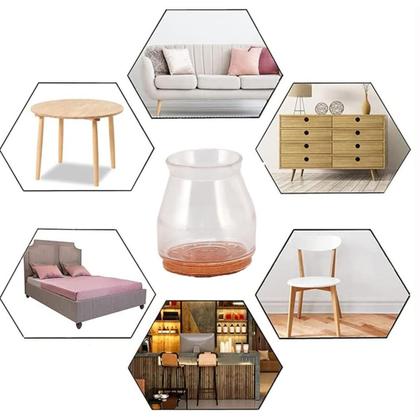 Imagem de Protetor De Pé De Cadeira E Mesa Em Silicone Kit 4 Un. Maior