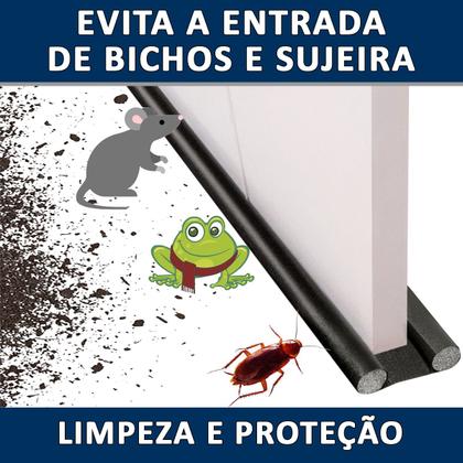 Imagem de Protetor de Porta 90cm Ajustável Vedação Veda Porta Evita a Entrada de Sujeira Insetos e Poeira