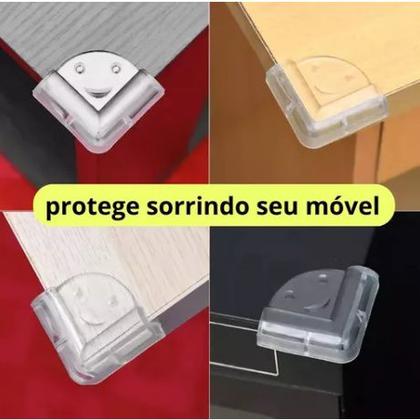 Imagem de Protetor De Quina Bebe 4 Cantos Mesa Quinas Vidro Silicone SORRISO