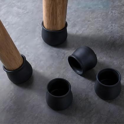 Imagem de Protetor de Silicone para Pés de Cadeira e Mesa Redondo Pezinho Amortecedor Anti Ruído Risco Piso Borracha Vinílico