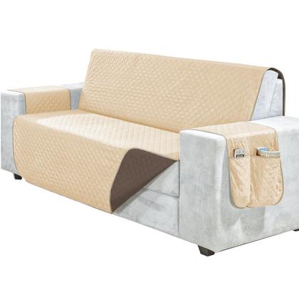 Imagem de Protetor De Sofá 3 Lugares Dupla-face Com Porta Objetos no Braço