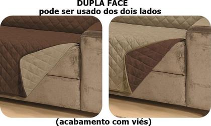 Imagem de Protetor De Sofá 3 Lugares Dupla-face Com Porta Objetos no Braço