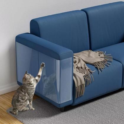 Imagem de Protetor De Sofá Adesivo Gatos Anti-arranhão Transparente