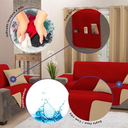 Imagem de Protetor de Sofá Impermeável 2 Lugar King