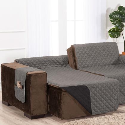 Imagem de Protetor de Sofá Retrátil de 2 Módulos Dupla Face Com Bolsos