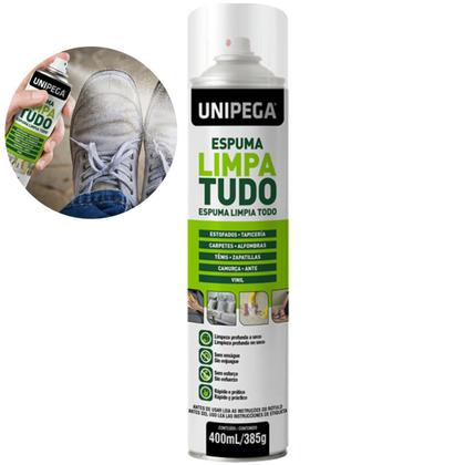 Imagem de Protetor De Tecido Impermeabilizante barraca + Espuma Limpa Tudo tenis carpete sofá interior de carro