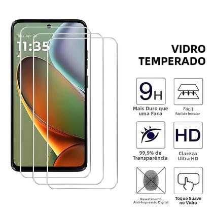 Imagem de Protetor De Tela De Vidro Temperado 3 Peças Para Moto G34 G35 G45 G53 G55 G62 G73 G75 G84 G85 5G