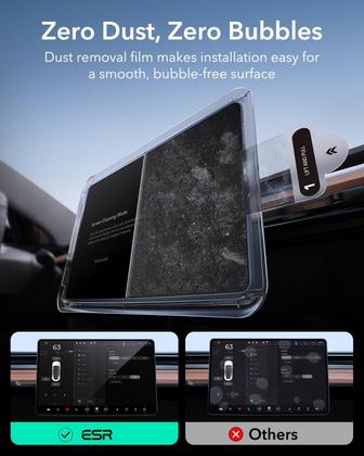 Imagem de Protetor de tela de vidro temperado ESR para Tesla modelo Y/3 15"