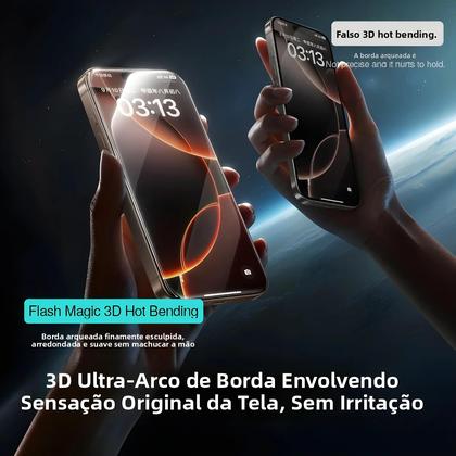 Imagem de Protetor De Tela De Vidro Temperado HD Para iPhone 16 pro Max SmartDevil Cabine Sem Poeira Com